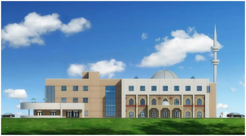 Dar Al Noor expansion, west elevation